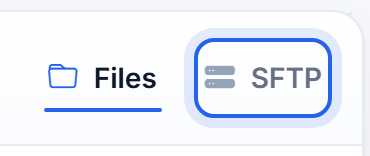 The Files and SFTP tabs