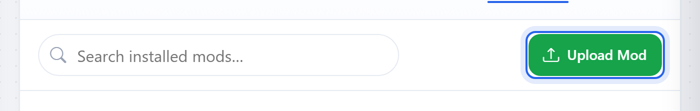 The Upload Mod button